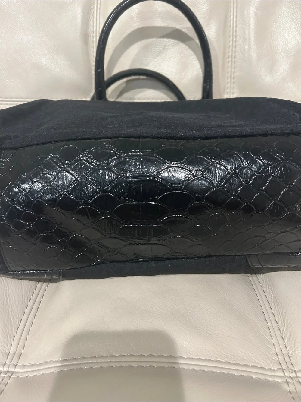 GUESS Vintage Y2K Black Monogram Satchel Handbag